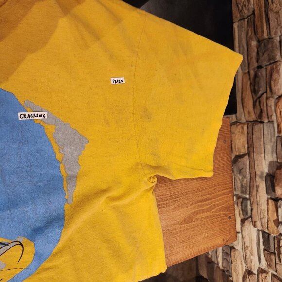 Men's Yellow Vintage XXL Iceberg History Speedy Gonzalez Looney Tunes T-Shirt - Picture 3 of 4